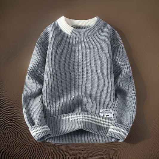 Brent - Round Neck knitted Sweater - Savile & Sage