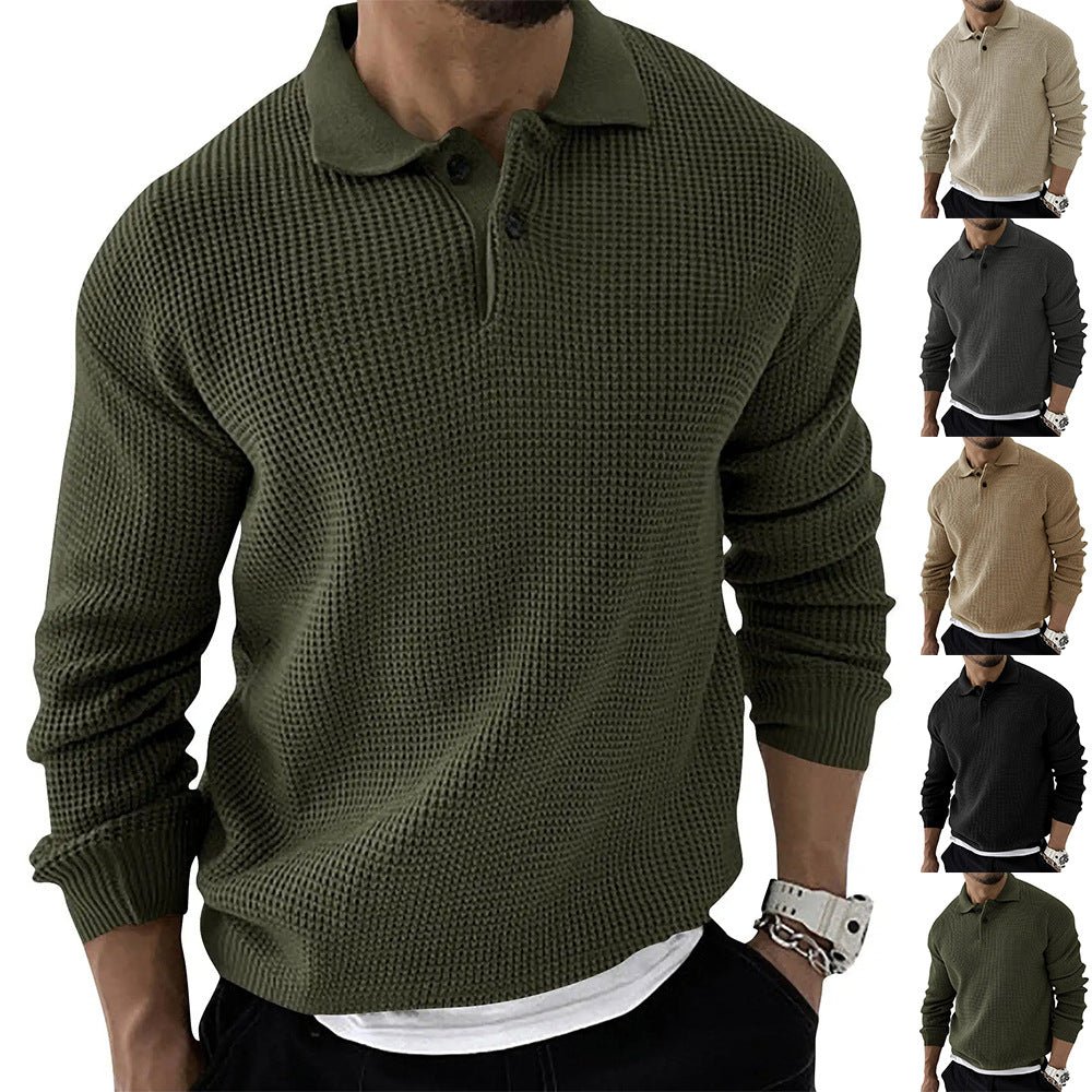 Celmo | Textured Polo-Collar Sweater - Savile & Sage