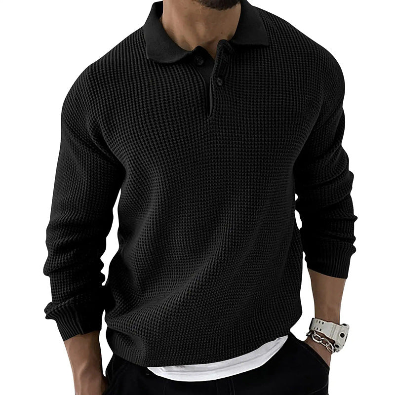 Celmo | Textured Polo-Collar Sweater - Savile & Sage