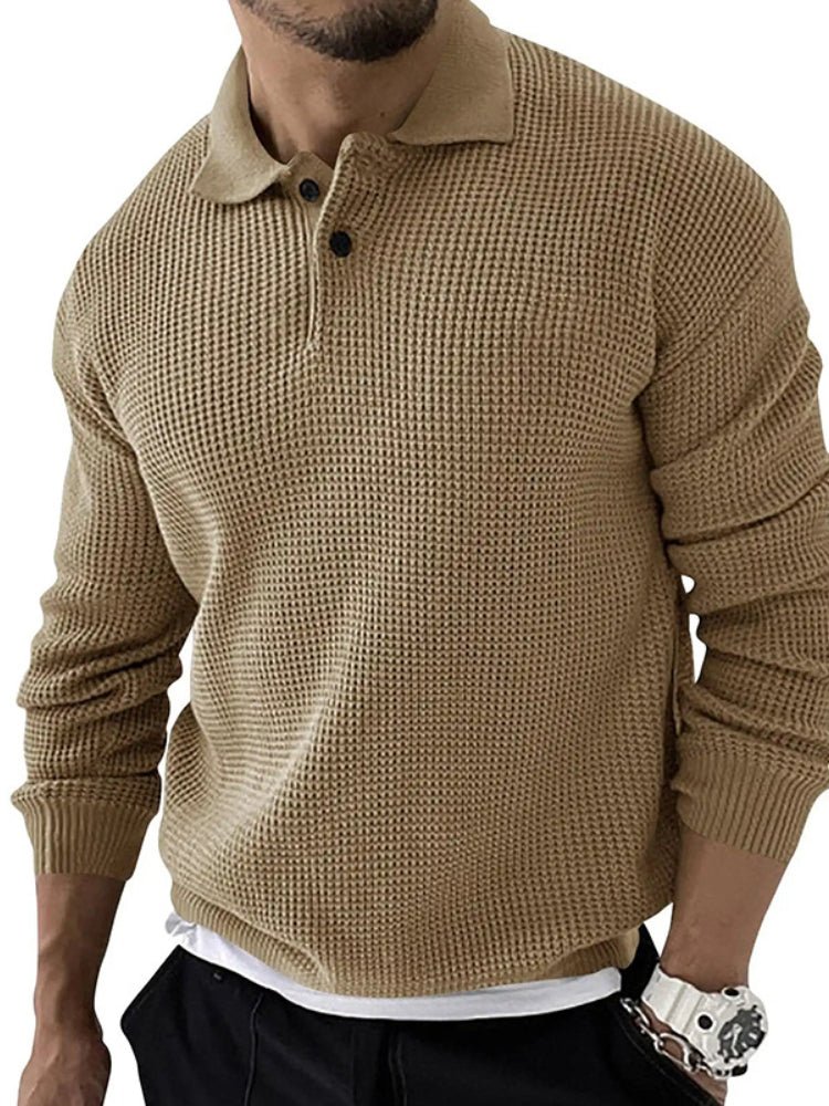 Celmo | Textured Polo-Collar Sweater - Savile & Sage