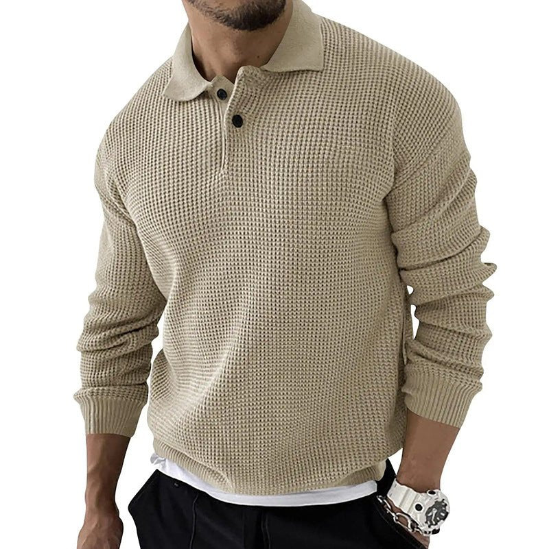 Celmo | Textured Polo-Collar Sweater - Savile & Sage