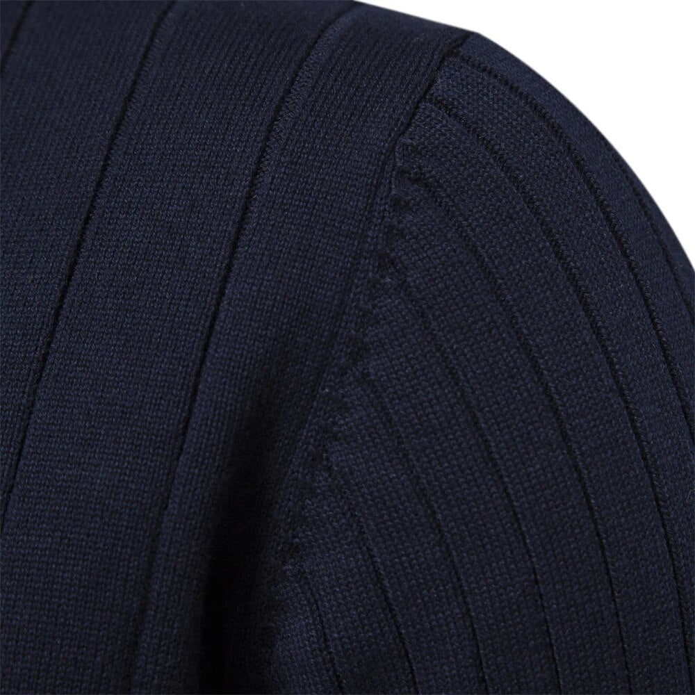 Maddox | Ribbed Zip-Neck Men’s Sweater - Savile & Sage