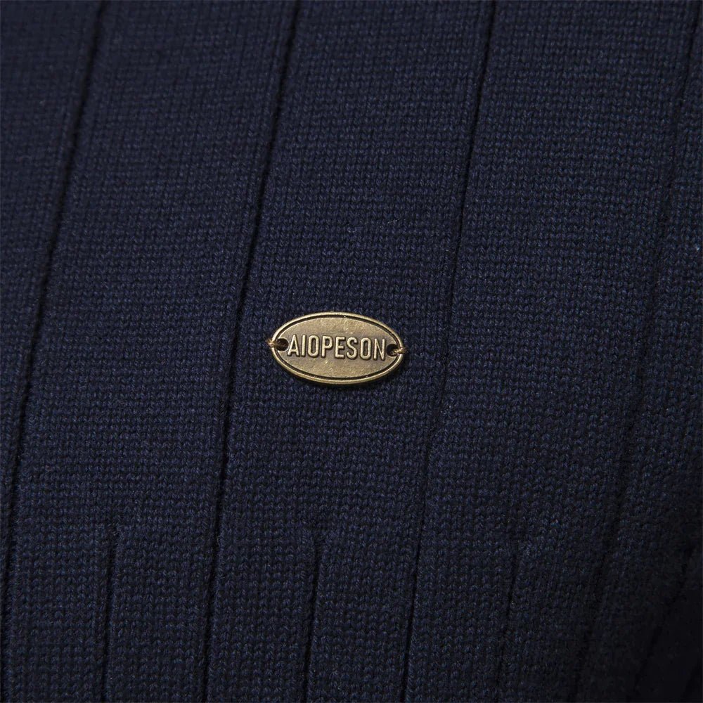 Maddox | Ribbed Zip-Neck Men’s Sweater - Savile & Sage