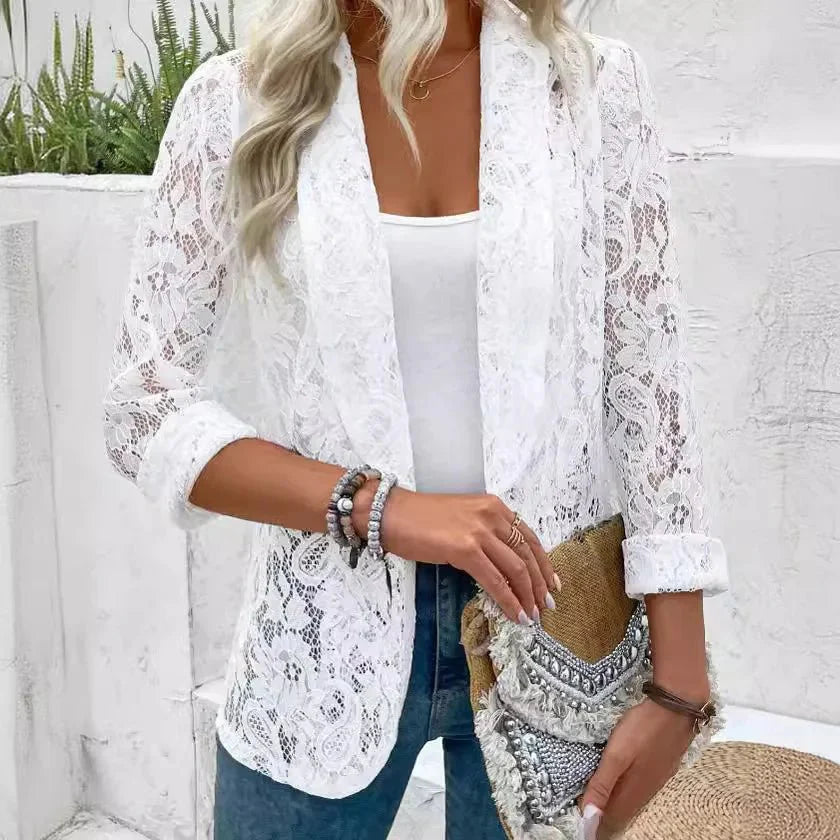 Lucienne | Elegant Lace Women’s Blazer - Savile & Sage