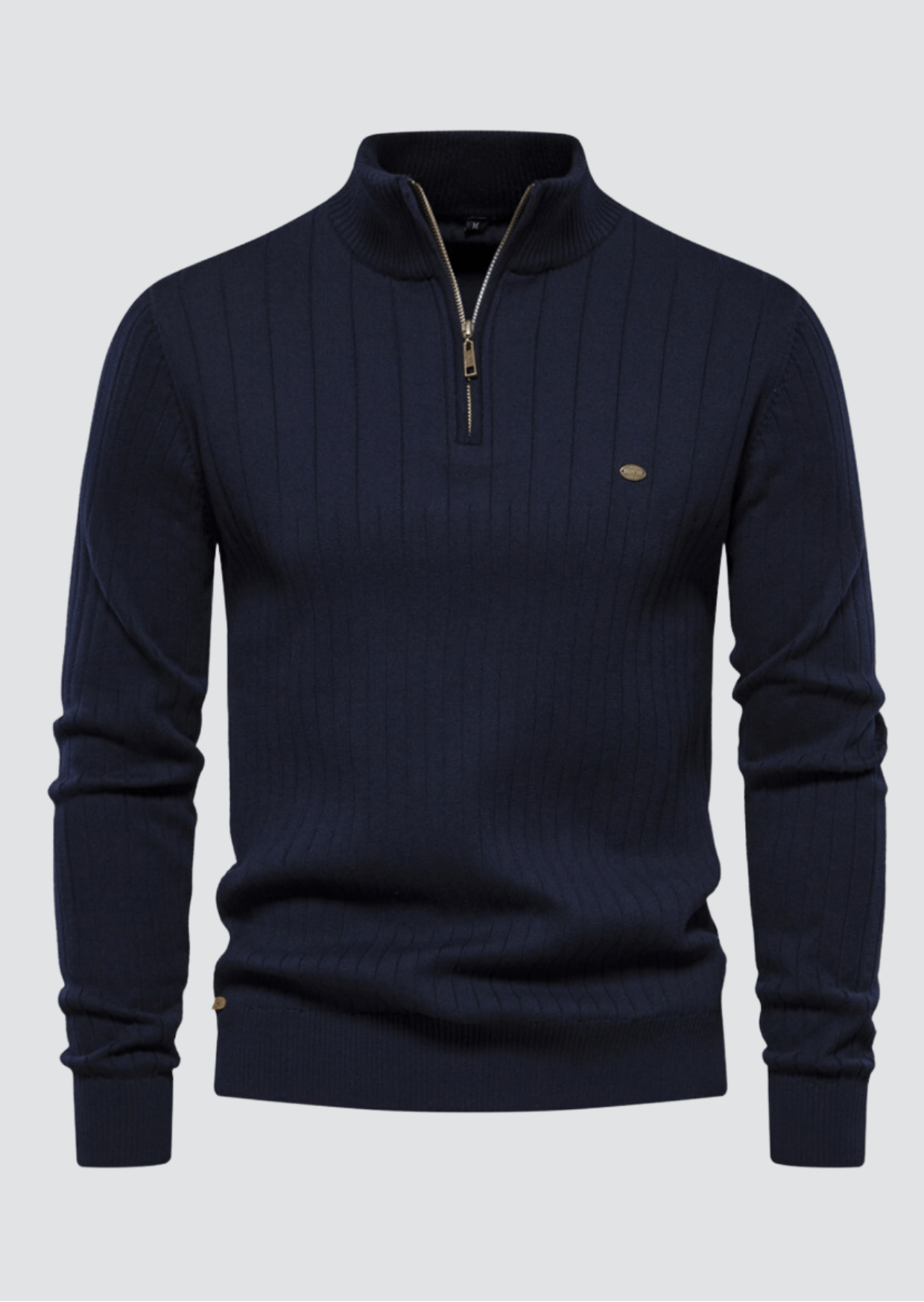 Maddox | Ribbed Zip-Neck Men’s Sweater